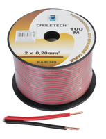 KAB0380 Kabel głośnikowy 0,2mm czarno-czerwony