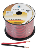 KAB0380 Kabel głośnikowy 0,2mm czarno-czerwony