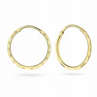 PIĘKNE ZŁOTE KOLCZYKI KÓŁKA 15mm pr333 KOŁO RING