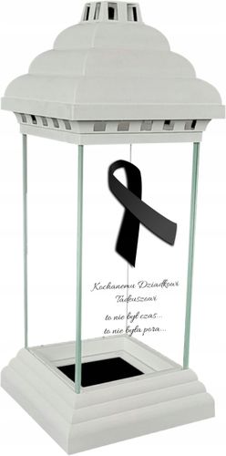 Znicz Lampion z nadrukiem grawerem dla Babci data na Arena.pl