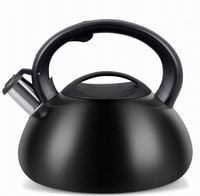 DUŻY Czajnik z gwizdkiem PROMIS Augusto 3L Gaz INDUKCJA CZARNY MATOWY