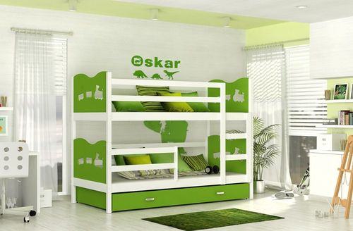 Łóżko MAX 2 białe Kolor - Czerwień na Arena.pl