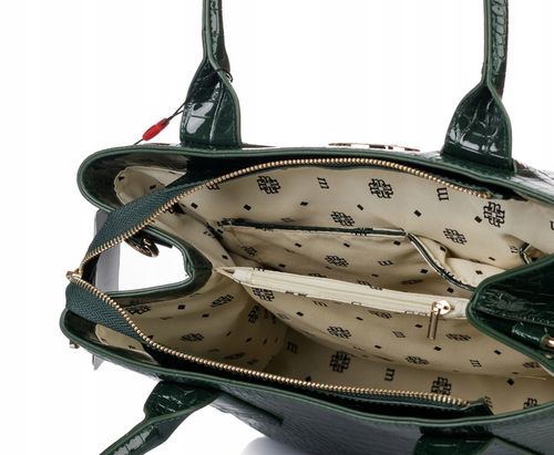 Klasyczna Zielona torba damska MIEJSKA SHOPPER Pojemna MONNARI Aktówka na Arena.pl