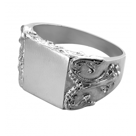 SREBRNY SYGNET Z ORNAMENTAMI PRÓBA SREBRA 925 GRAWER GRATIS zdjęcie 2