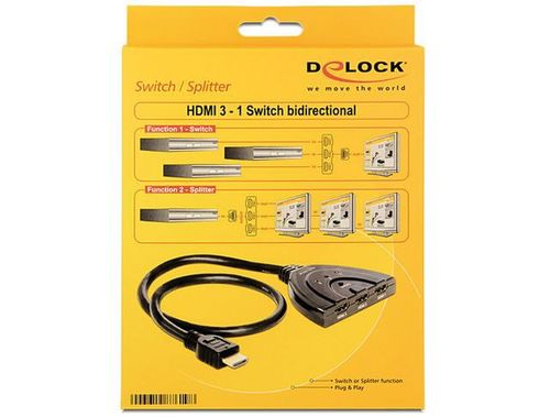 SWITCH VIDEO DELOCK 3X HDMI BIDIRECTIONAL 60CM CZARNY na Arena.pl