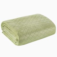 Narzuta na łóżko welwetowa pikowana LUIZ3 220X240 j. zielona