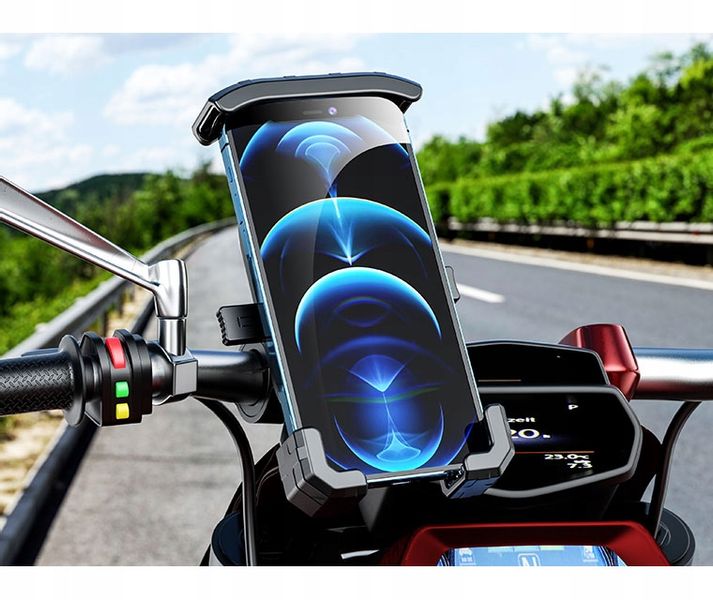 Uchwyt Motocyklowy Na Kierownicę Pod Lusterko Na Telefon Extremstyle R15 zdjęcie 5