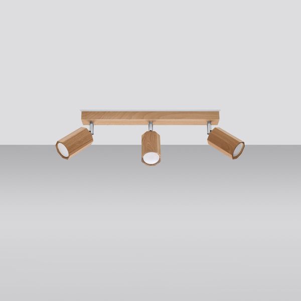 Plafon ZEKE 3 dąb zdjęcie 2