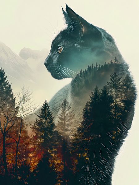 Plakat 30x40cm Koci Duch Lasu zdjęcie 1
