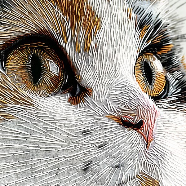 Plakat 60x60cm Nitkowany Kot zdjęcie 1