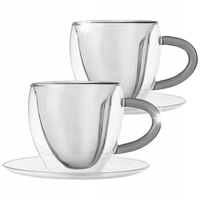 2x Filiżanka TERMICZNA z podwójną ścianką do kawy herbaty filiżanki 160 ml