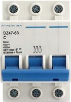 Wyłącznik bezpiecznik nadprądowy do agregatów 3 biegowy DZ47-63 C3 400V GER