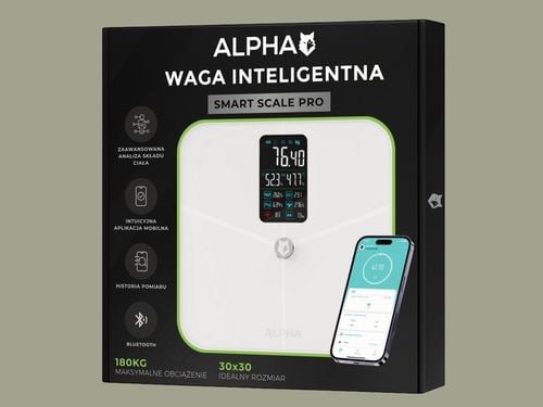 Waga Łazienkowa Elektroniczna Sportowa Alpha - Aplikacja Po Polsku na Arena.pl