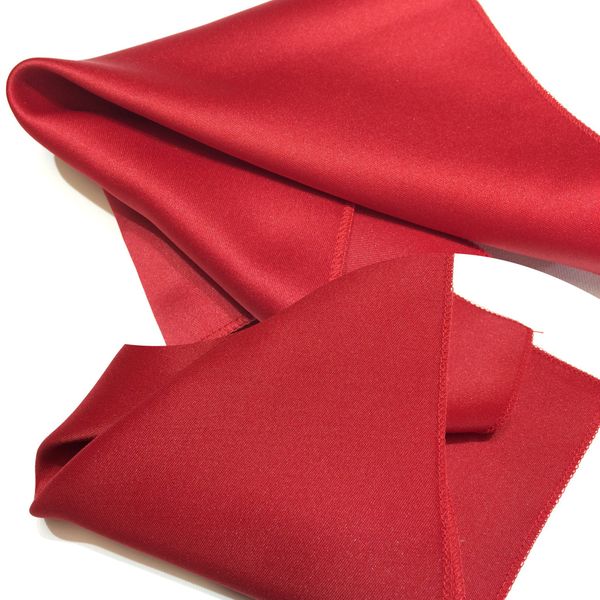 Poszetka satynowa czerwona zdjęcie 1