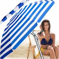 DUŻY PARASOL PLAŻOWY BALKONOWY OGRODOWY SKŁADANY BALKON TARAS PLAŻĘ 180CM