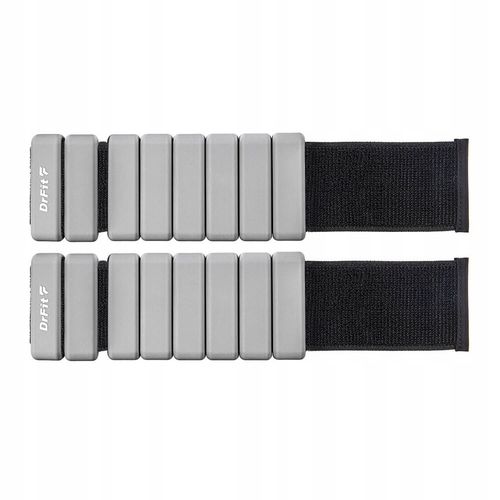 Ciężarki na Kostki i Nadgarstki do Ćwiczeń Regulowane 2x 0,45kg Szare DrFit na Arena.pl