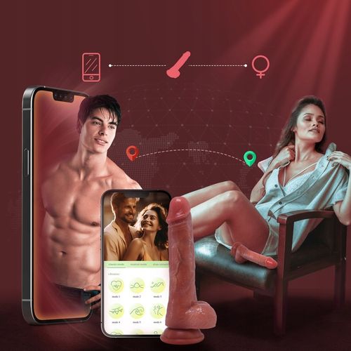 realistyczne dildo wibrator z przyssawka APP 9 funkcjami wibracji pchnia na Arena.pl