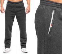 SPODNIE DRESOWE DRESY LEKKIE WYGODNE NA CODZIEŃ No1 GRAFITOWE - XXL