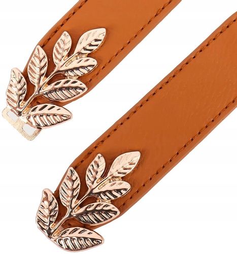 Damski Pasek Retro Gumowy Do Sukienki Listek Liść na Arena.pl