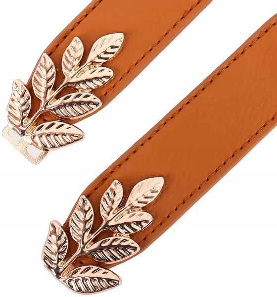 Damski Pasek Retro Gumowy Do Sukienki Listek Liść zdjęcie 4