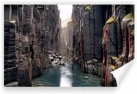 Fototapeta PREMIUM STRUKTURA ZMYWALANA rzeka płynąca między skałami