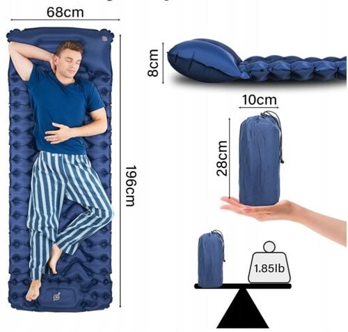 MATA SAMOPOMPUJĄCA KARIMATA 200x70x10CM Z PODUSZKĄ na Arena.pl