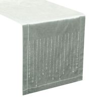 Bieżnik welwetowy z kryształkami ROYAL 35x220 srebrny