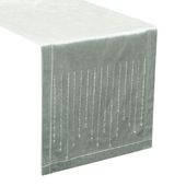 Bieżnik welwetowy z kryształkami ROYAL 35x220 srebrny