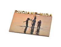 drewniany magnes reklamowy na lodówkę z nadrukiem UV logo 50 szt.