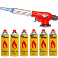 PALNIK 360 + 6x gaz nabój kartusz kartusze gazowe Alpen camping 400ml