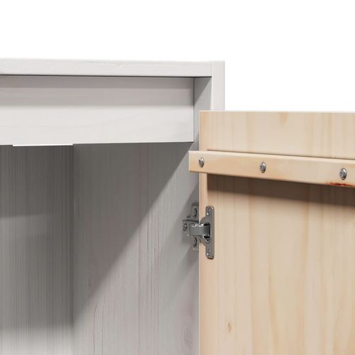 Szafka ścienna, biała, 30x30x100 cm, lite drewno sosnowe na Arena.pl