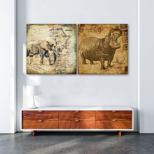 Deco Panel, Afrykański hipopotam 80x80 na Arena.pl