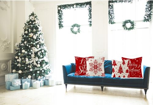 4x ZESTAW POSZEWKA NA PODUSZKĘ ŚWIĄTECZNA POSZEWKI ŚWIĄTECZNE Święta 45x45 na Arena.pl