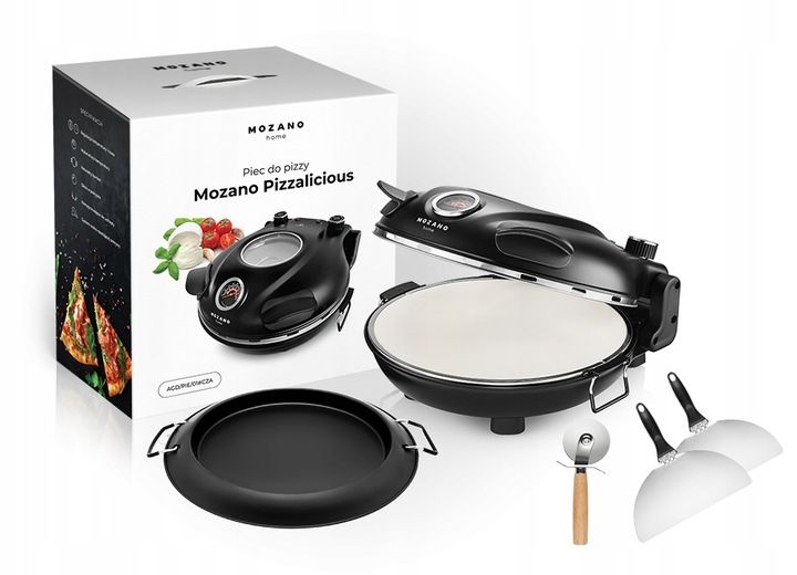 PIEC DO PIZZY KAMIENNY 420°C MOZANO 2 ŁOPATKI 1200W FORMA NOŻYK + PRZEPISY zdjęcie 10
