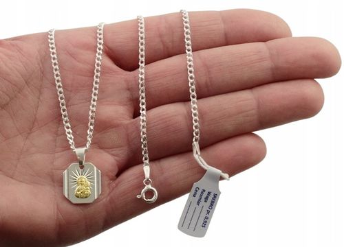 Łańcuszek Srebrny Pancerka 2,30 mm z Medalikiem pr 925 Grawer Gratis na Arena.pl