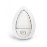 Lampka nocna LED 1W zimna do gniazdka z wyłącznikiem idealna do biura