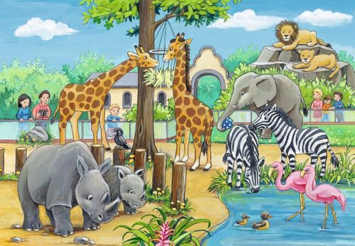 Puzzle 2x24 elementy - Witamy w Zoo na Arena.pl