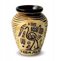 Matero do Yerba Mate Aztek Ceramiczne Brązowo - Miodowe 280ml