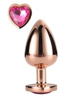 korek analny gleaming love rose gold plug medium dreamtoys