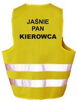 Kamizelka odblaskowa imprezowa JAŚNIE PAN KIEROWCA
