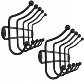 Wieszak Uchwyt Na Ubrania Ścienny Czarny Mocny 2x