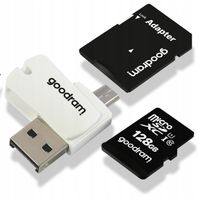 Karta pamięci GOODRAM 128GB kl10+ czytnik +adapter