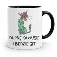 Kubek Czarny Dla Weterynarza Kawusie I Bedzie Git Z Nadrukiem Ze Zdjęciem