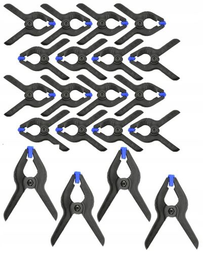 Zestaw ścisków sprężynowych 22 ściski 18x65mm 4x90mm modelarskie na Arena.pl