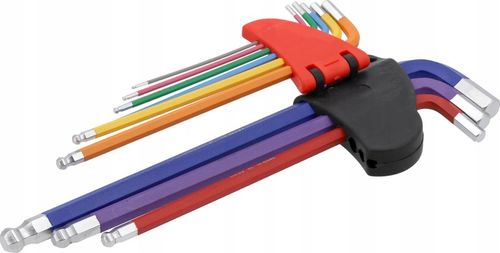 KLUCZE IMBUSOWE DŁUGIE 1,5-10mm 9el. IMBUSY HEX ZESTAW IMBUSÓW Z KULĄ YATO na Arena.pl