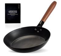 Patelnia 26 cm Indukcja Gaz Stal Węglowa Czarna Grill BBQ Ogień