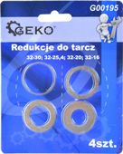 Geko Redukcje do tarcz 4 szt. 32-30 32-25,4 32-20 32-16 G00195