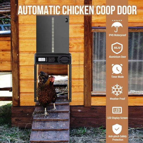Automatyczne Drzwi Do Kurnika Z Timerem Blokada Przytrzaśnięcia Wodoodporne na Arena.pl