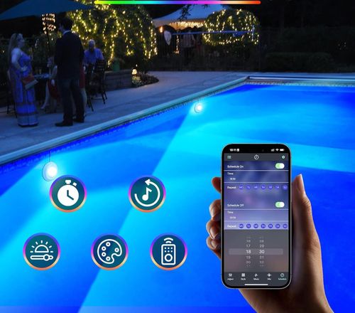 UŻYWANE Oświetlenie basenowe LED bezprzewodowe LyLmLe 20 W 12 V IP68 na Arena.pl