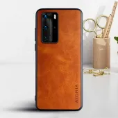 Etui AIORIA Vintage LEATHER do Huawei P40 Pro pomarańczowy